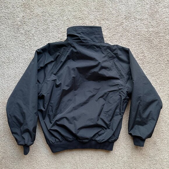 Dattco Jacket Mens Medium Full Zip Fleece Lined Black Mock Neck Nylon Game - Picture 2 of 11
